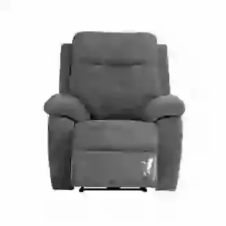 Traditional Style Graphite Fabric Electric Recliner Armchair